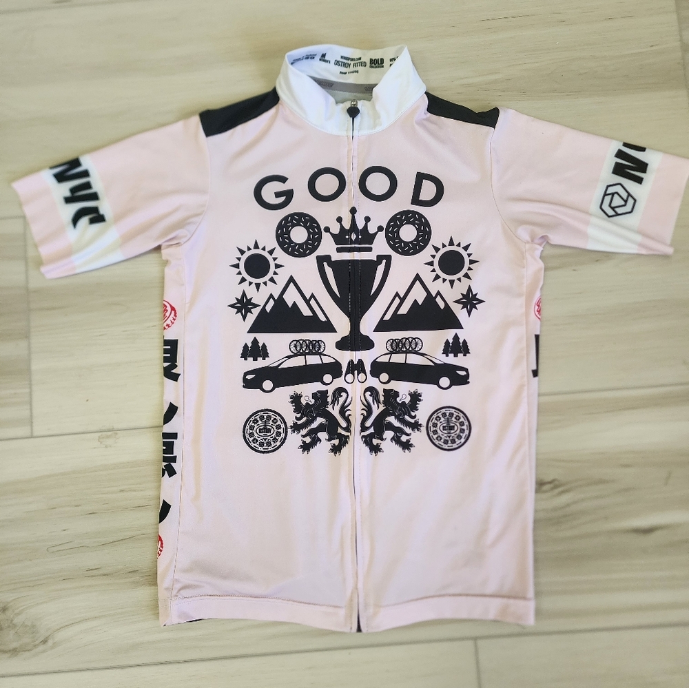 Ostroy Fitted Womens Cycling jersey pink black